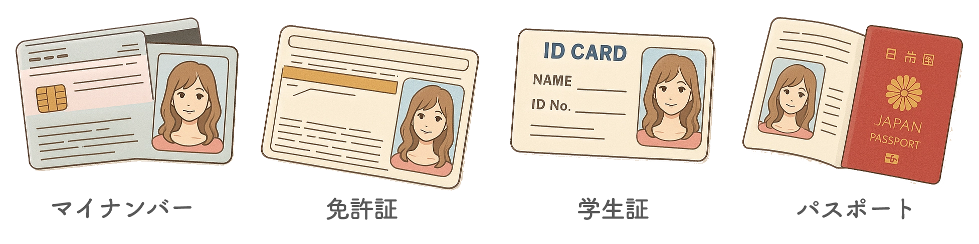 登録時に持ってくる物